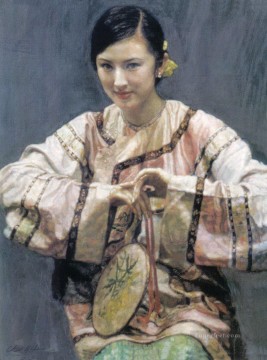 zg053cD172 中国の画家チェン・イーフェイの少女 Oil Paintings